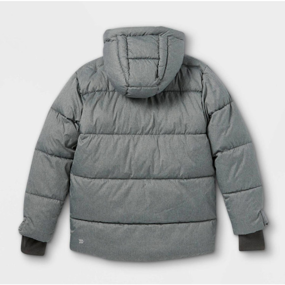 All In Motion Boys Girls Short Puffer Jacket Large 12/14 Gray Extendable… - Picture 5 of 12